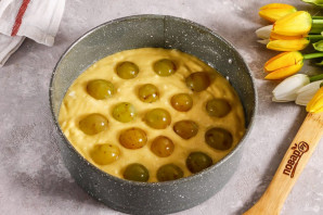 Творожный пирог с виноградом Творожный пирог с виноградом