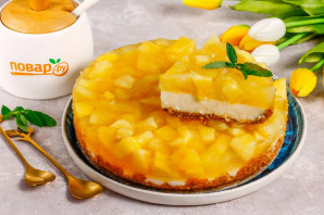 Карамельный торт "Яблоки на снегу"