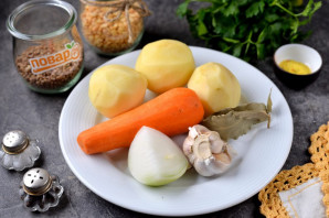 Суп с горохом и гречкой