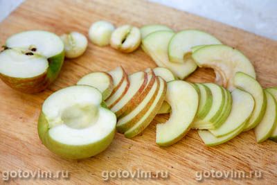 Кекс на кефире с яблочными дольками и карамельной корочкой Кекс на кефире с яблочными дольками и карамельной корочкой