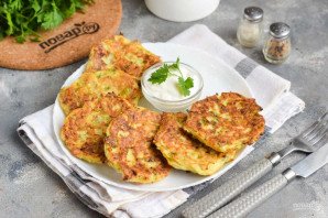 Драники из кабачков в духовке Драники из кабачков в духовке