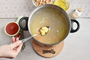 Суп из нута с копченостями Суп из нута с копченостями