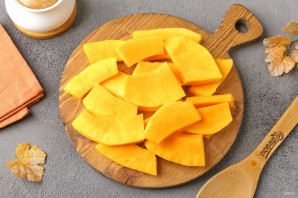 Тыква дольками в духовке