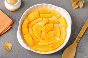 Тыква дольками в духовке