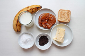 "Баноффи пай" с бананом без выпечки "Баноффи пай" с бананом без выпечки