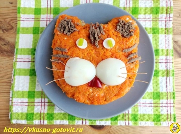 
Салат на Новый Год 2022, новинки в виде Тигра. Вкусные салаты на новогодний стол	