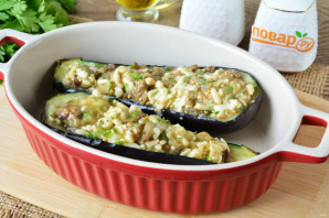 Баклажаны фаршированные сыром в духовке Баклажаны фаршированные сыром в духовке