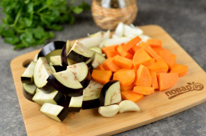 Баклажаны с тыквой в духовке