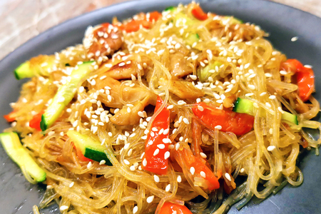 Фунчоза с курицей, готовим вок дома Фунчоза с курицей, готовим вок дома