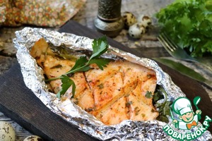 Камбала, запеченная с паприкой и петрушкой Камбала, запеченная с паприкой и петрушкой