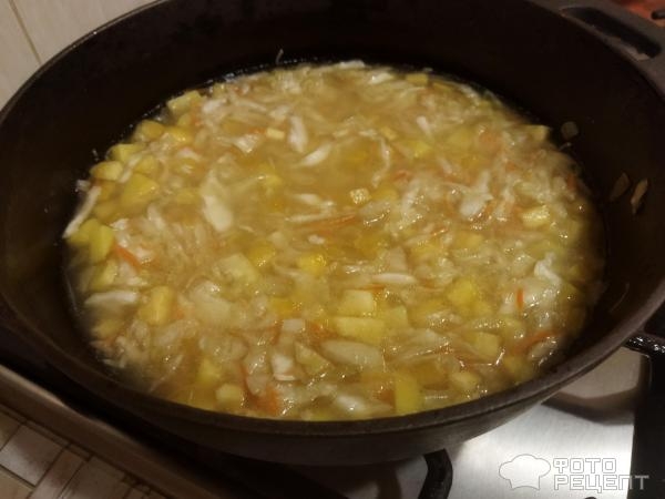 Рецепт: Ароматный суп-пюре - суп-пюре из квашеной капусты с кабачком