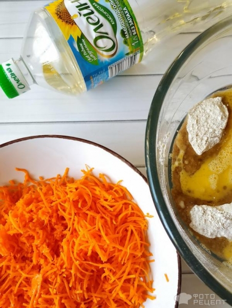 Рецепт: Морковные кексы - с чиз-кремом