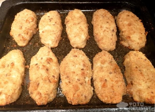 Рецепт: Рыбные котлеты "Нежные" - из язя и филе хека в духовке