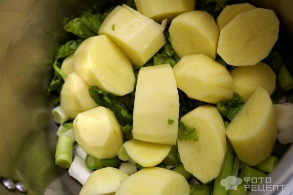 Рецепт: Суп-пюре из лука порея и картофеля - Вкусный французский супчик