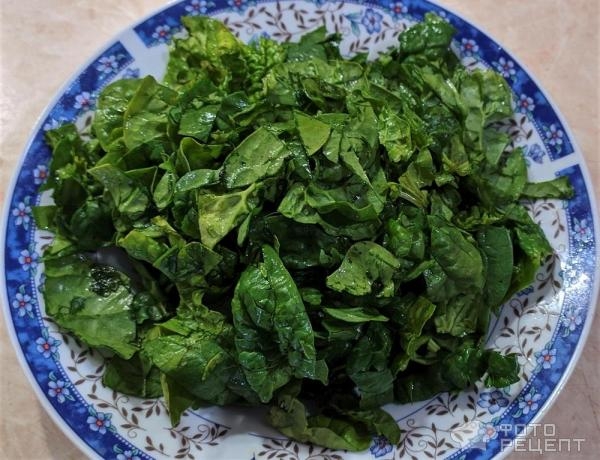 Рецепт: Суп со шпинатом - с яйцом