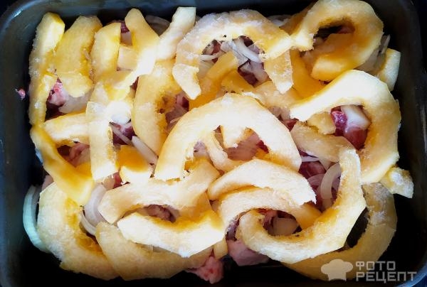 Рецепт: Свинина с кабачками - в духовке под фольгой. Рецепт: Свинина с кабачками - в духовке под фольгой.