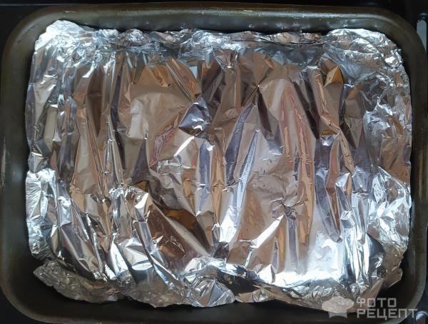 Рецепт: Свинина с кабачками - в духовке под фольгой. Рецепт: Свинина с кабачками - в духовке под фольгой.