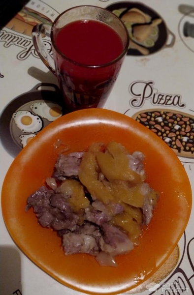 Рецепт: Свинина с кабачками - в духовке под фольгой. Рецепт: Свинина с кабачками - в духовке под фольгой.