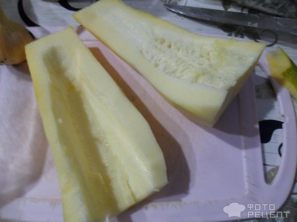 Рецепт: Свиные ребрышки с овощами запеченные в фольге - в фольге, с кабачком, лучком и брокколи