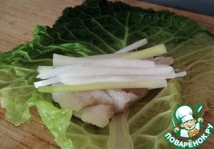 Щука (судак) в листьях савойской капусты Щука (судак) в листьях савойской капусты