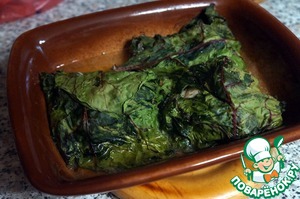 Треска в свекольных листьях Треска в свекольных листьях