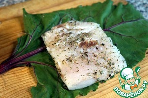 Треска в свекольных листьях Треска в свекольных листьях