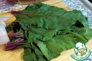 Треска в свекольных листьях Треска в свекольных листьях