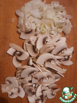 Запеченая рыба с грибным соусом