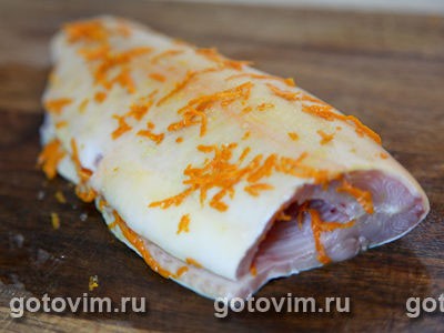 Отварная рыба с цедрой (в рукаве)