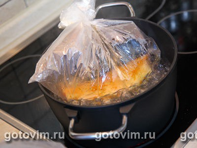 Отварная рыба с цедрой (в рукаве)