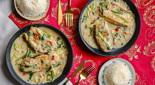Филе индейки в кокосовом соусе на сковороде, пошаговый рецепт с фото на 352 ккал
