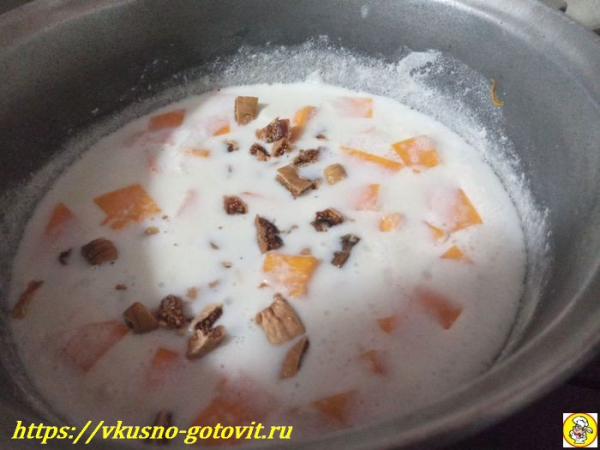 
			Рисовая каша с тыквой на молоке &ndash; быстрый и вкусный рецепт приготовления		