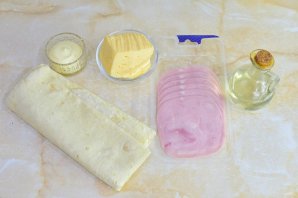 Лаваш с ветчиной и сыром