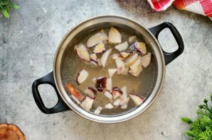 Суп из белых грибов замороженных Суп из белых грибов замороженных