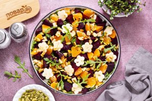 Салат из вареной свеклы с цитрусовой заправкой