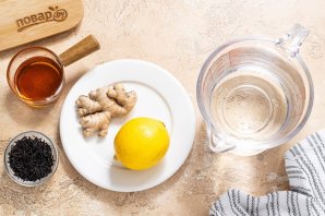 Имбирный чай с медом и лимоном