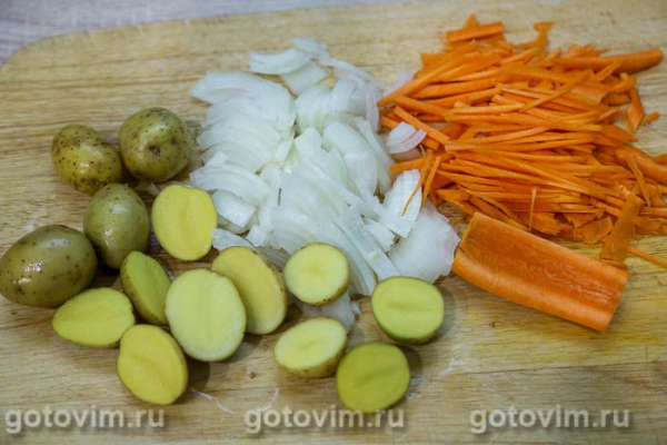 Плов со свининой и картофелем в мультиварке Плов со свининой и картофелем в мультиварке