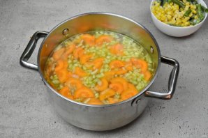 Куриный овощной суп