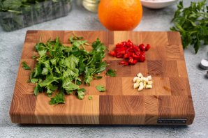 Салат с курицей и апельсинами