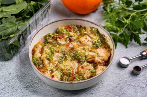 Салат с курицей и апельсинами