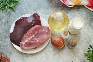 Печень со свининой