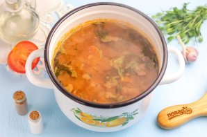 Суп из консервированной фасоли с мясом