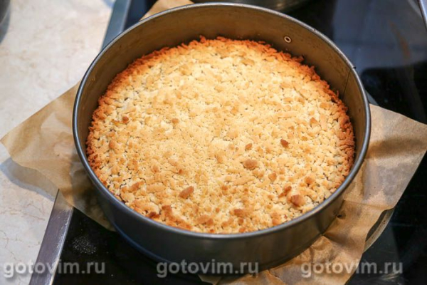 Постный тертый пирог с вареньем