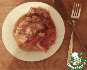 Жареная треска с самбалом из помидоров