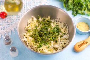 Постный салат из капусты