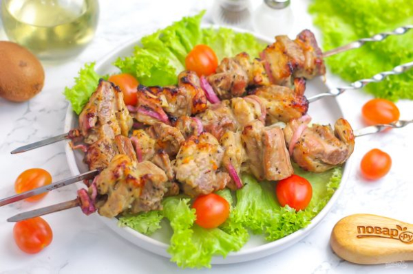 Шашлык с киви Шашлык с киви