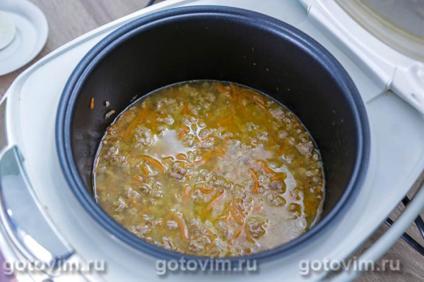 Гречка с фаршем в мультиварке Гречка с фаршем в мультиварке