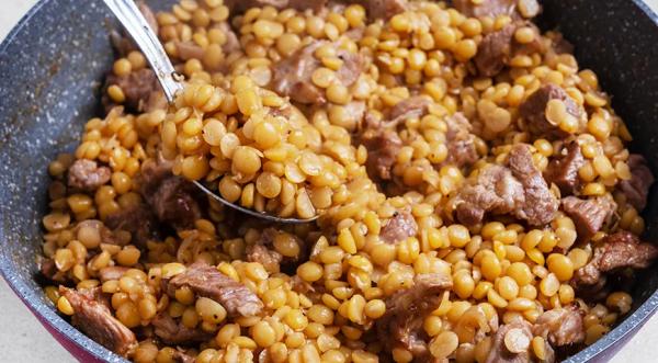 Гороховая каша с мясом, пошаговый рецепт с фото на 429 ккал