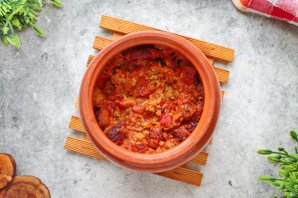 Ячневая каша в горшочке