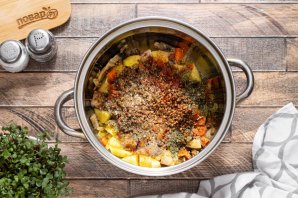 Постный суп с грибами